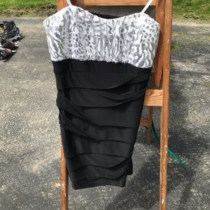Strapless mini dress